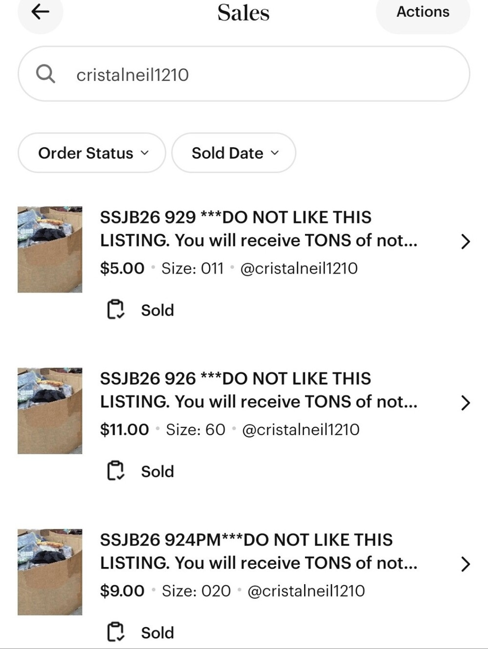 Jusy For Cristalneil $125
